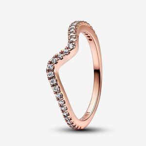Pandora Sparkling Wave Rings